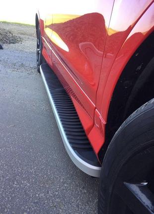 Боковые пороги ford kuga, escape 2013-2019 tayga grey erkul