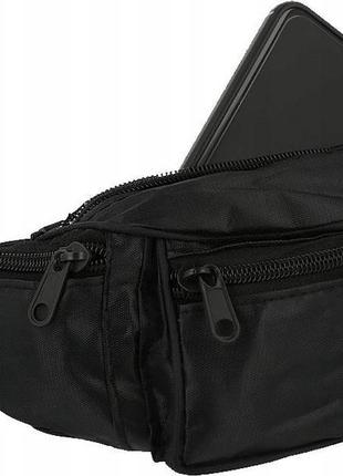 Поясная сумка-бананка 30х11х4 см loren черный (2000002460732)