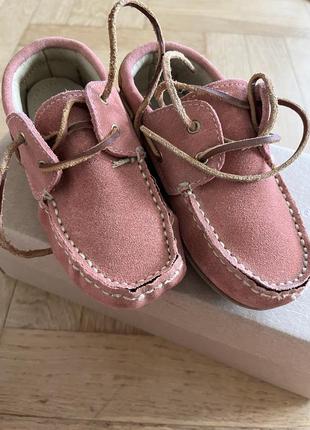 Кожаные мокасины для девочки
