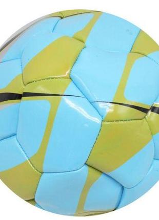 Уценка. мяч футбольный  вид 6 голубой сдувается
