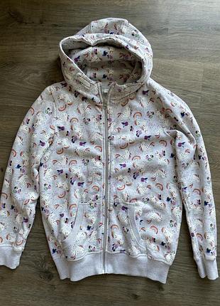 Дитяче тепле худі з єдиноріжками next