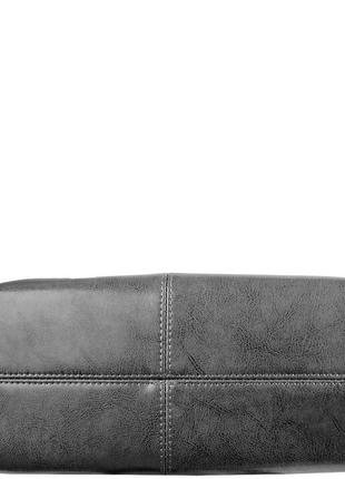 Женская повседневаная кожаная сумка 30х31х12 см eterno серый (2000002072201)5 фото