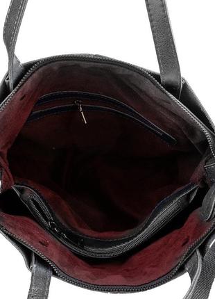 Женская повседневаная кожаная сумка 30х31х12 см eterno серый (2000002072201)9 фото
