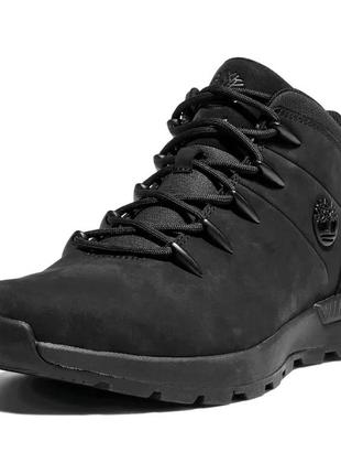 Timberland sprint trekker mid hiker black nubuck. мужские ботинки2 фото