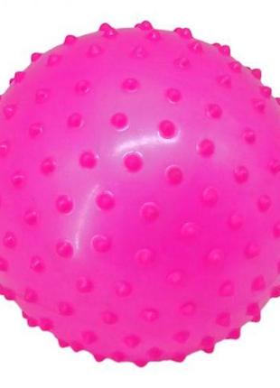 Резиновый мяч массажный, 16 см (розовый)1 фото