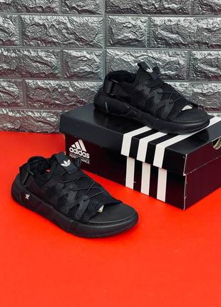 Чоловічі сандалії чорного кольору adidas трансформери капці адідас 38-435 фото