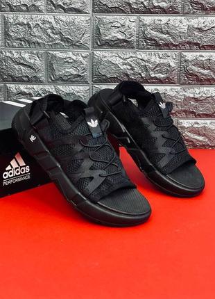 Чоловічі сандалії чорного кольору adidas трансформери капці адідас 38-438 фото