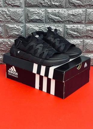 Чоловічі сандалії чорного кольору adidas трансформери капці адідас 38-437 фото