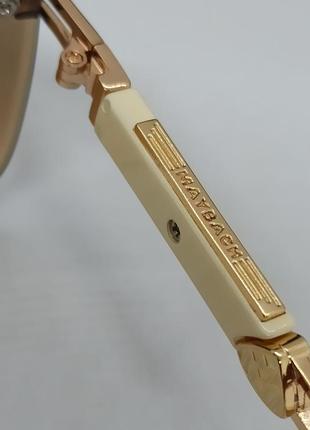 Maybach сонцезахисні окуляри унісекс коричневий градієнт з золотим металом6 фото