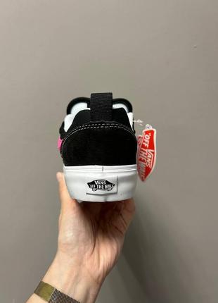 Женские кеды черные с розовым vans knu black pink7 фото