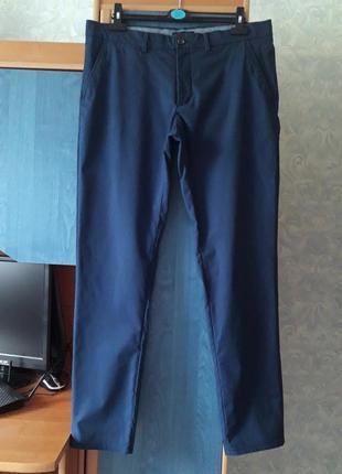 Стрейчевые, слегка зауженные котоновые брюки, 50?-52-54?, хлопок, эластан, reserved3 фото