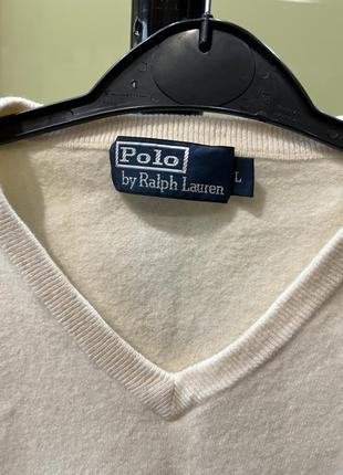 Пуловер світер кофта  для хлопця молочного кольору polo ralph lauren l2 фото