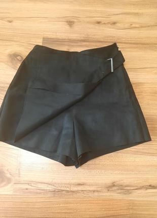 Шорти-юбка, шорти, замша /xs-s