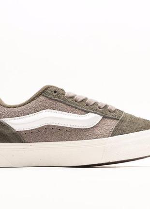 Мужские кеды хаки с серым vans knu khaki grey