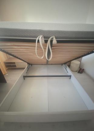 Кровать велюр каретная стяжка с матрасом wellpur3 фото