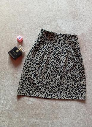 Трендова якісна щільна еластична спідниця трапеція висока талія з защіпами