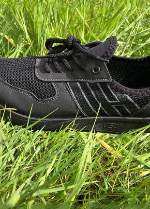 Мужские кроссовки лето черный 45 размер. кроссовки сеточка мужская. цвет: черный4 фото