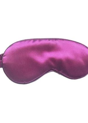 Шёлковая маска для сна / повязка для глаз фиолетовая3 фото