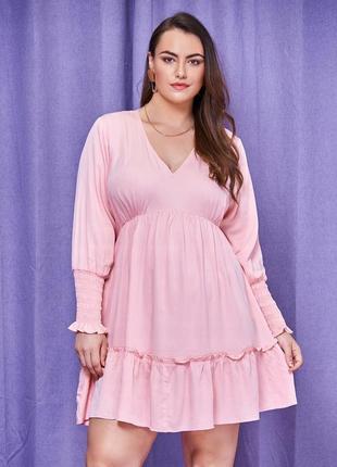 Класична батал рожева сукня, 1500+ відгуків1 фото