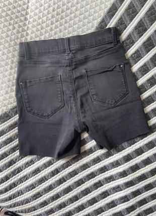 Шорты джинсовые укороченные велосипедки размер хс-с черные dorothy perkins4 фото