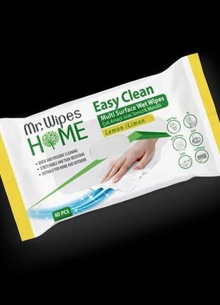 Влажные салфетки для уборки mr. wipes "лимон", 40 шт  farmasi