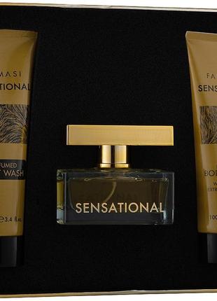 Подарочный парфюмированный набор сенсейшн sensation farmasi в коробке