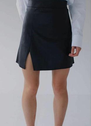 Юбка мини экокожа romashka юбка трапеция с разрезом