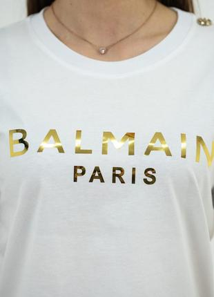 Футболка женская balmain kb-22215 white xl4 фото