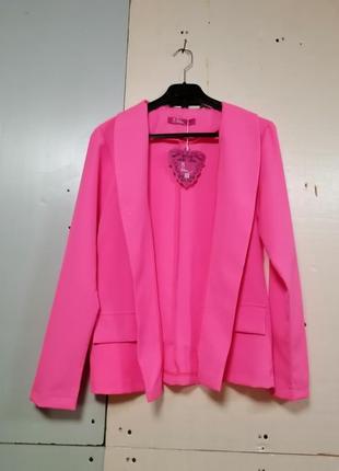 Летний невесомый блейзер пиджак приятный к талу яркие насыщенные цвета молок, оранжевый и неоново-ки