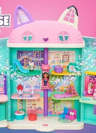 Кукольный домик габби 15 предметов gabby’s dollhouse, purrfect dollhouse with 15 pieces