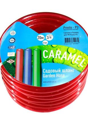 Шланг поливальний presto-ps силікон садовий caramel (червоний) діаметр 3/4 дюйма, довжина 50 м (se-3/4 50)