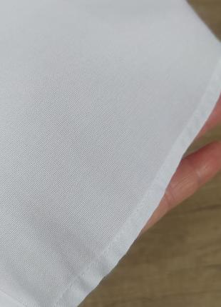 Базовая белая хлопковая рубашка оверсайз/рубашка с мужского плеча5 фото