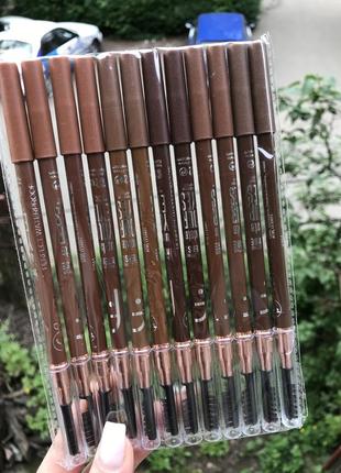 Олівець flormar двосторонній для брів 12 шт