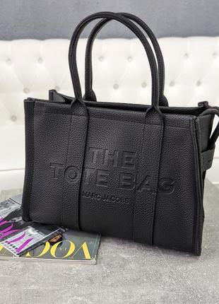 Сумка жіноча маркбалс шопер чорний marc jacobs medium tote bag шопер