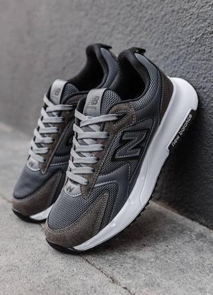 Мужские демисезонные кроссовки в стиле new balance нью беланс комбинированные сетка серые весна-лето 40-44 nb178