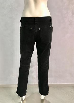 Черные теплые брюки джинсового кроя р 44-466 фото