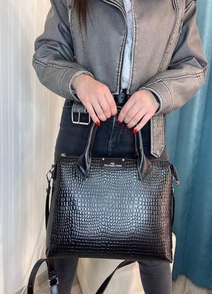 Женская кожаная сумка под а4 формат polina&eiterou2 фото