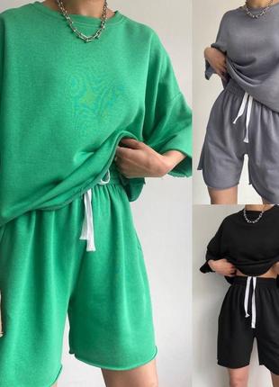 Женский летний костюм двойка футболка прогулочный,женский летний прогулочный костюм двойка футболка спортивный