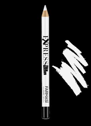 Олівець для очей express eye pencil 02 білий make up farmasi