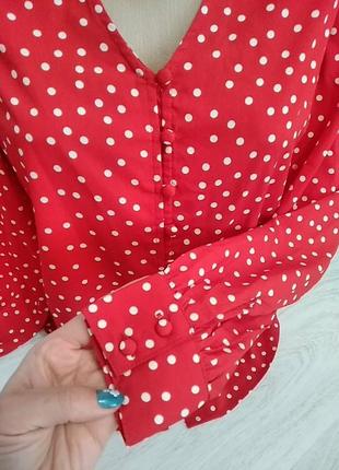 Красива блуза в горошок7 фото
