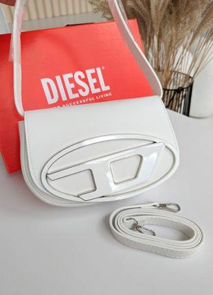 Сумка жіноча diesel білий дезель lux