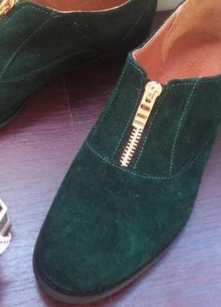 Жіночі туфлі з атуральної замші4 фото