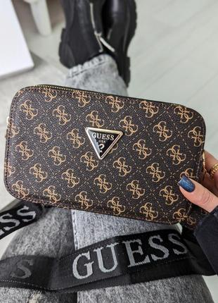 Сумка женская  коричневый guess гесс кросс-боди
