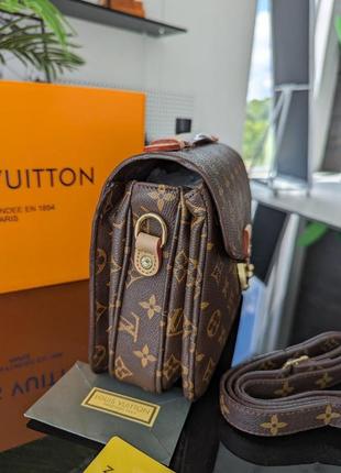 Cумка женская луи витон  louis vuitton пошет  коричневый + светлый беж3 фото