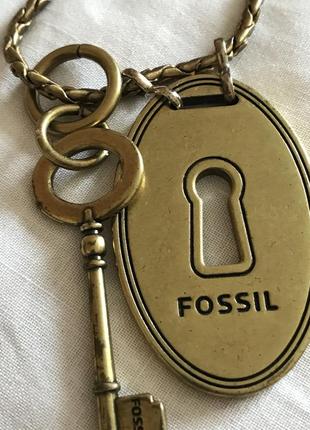 Цепка с подвеской fossil винтаж