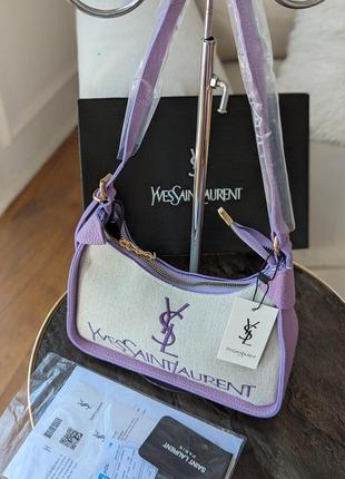 Женская сумка yves saint laurent ysl ив сен лоран багет светло-фиолетовый2 фото