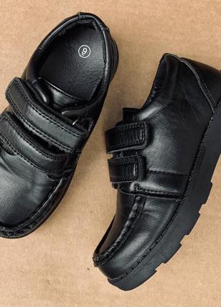 Туфли мокасины школьные на липучках george