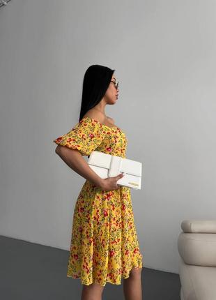 Нежное шифоновое платье в цветы3 фото