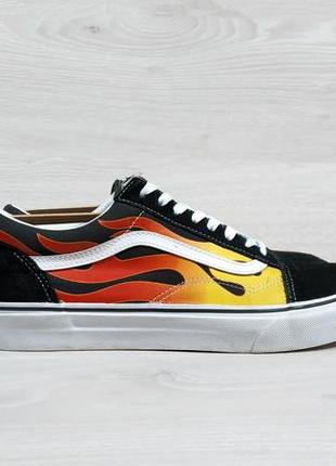 Мужские кеды с пламенем, с огнем vans old skool оригинал, размер 43