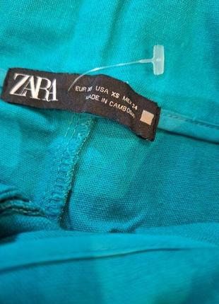 Красивые льняное шорты zara, размер xs.7 фото